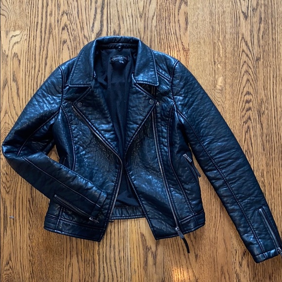 Topshop Jackets & Blazers - Top Shop Faux Leather Jacket size 4